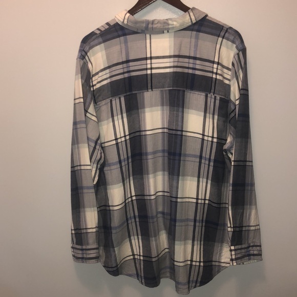 UNIVERSAL THREADS Button Down Blue & Gray Flannel/ Women's Size XXL "EUC" - Picture 7 of 11